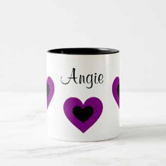 Purpurfärgad mugg för valentin för