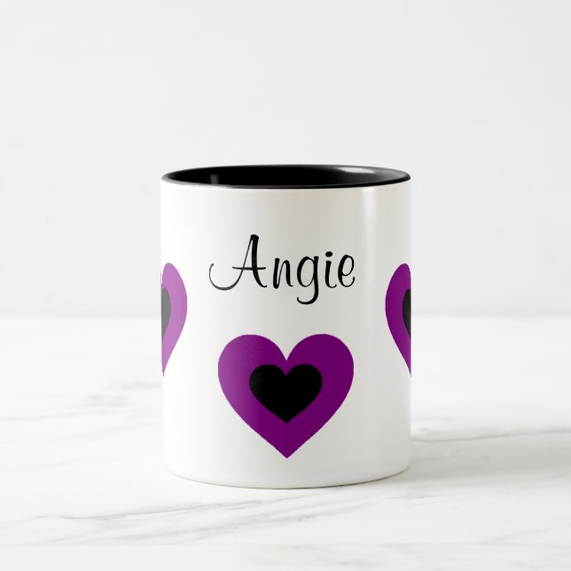 Purpurfärgad mugg för valentin för (Center)