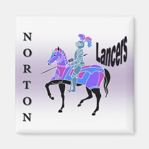 Purpurfärgad Norton Lancersmagnet Magnet