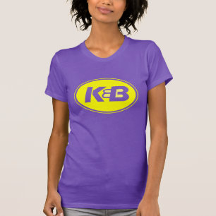 Purpurfärgad och guld- K&B-utslagsplats för T Shirt