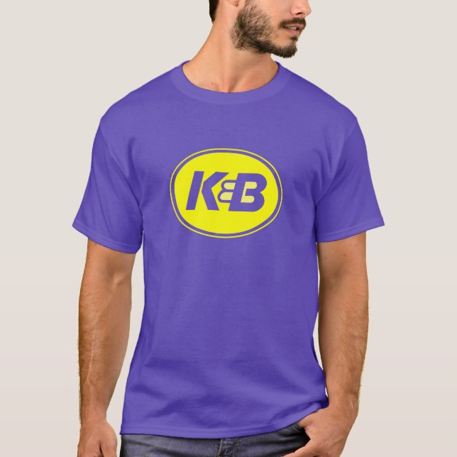Purpurfärgad och guld- K&B-utslagsplats T Shirt (Framsida)