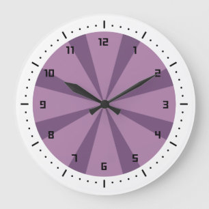 Purpurfärgad och violett sunburst stor klocka