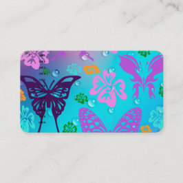 Purpurfärgad öde för affär för fjärilsDigital Visitkort