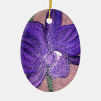 PURPURFÄRGAD ORCHID JULGRANSPRYDNAD KERAMIK
