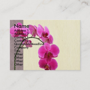 Purpurfärgad orchid visitkort