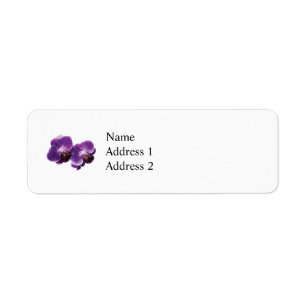 Purpurfärgad OrchidDuo Returadress Etikett