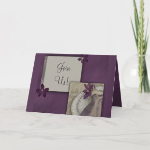 Purpurfärgad orchidinbjudan inbjudan