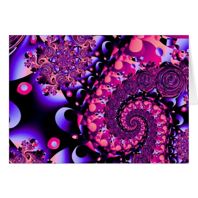 Purpurfärgad Parfait Hälsningskort (Framsidan Horizontal)