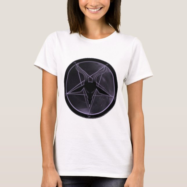 Purpurfärgad Pentagram T Shirt (Framsida)