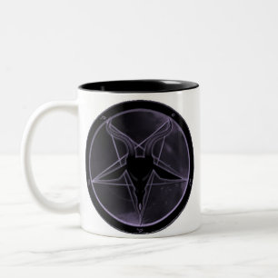 Purpurfärgad Pentagram Två-Tonad Mugg