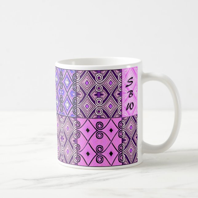Purpurfärgad persisk Patchwork (personlig mugg) Kaffemugg (Höger)