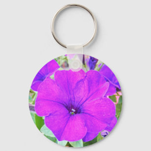 Purpurfärgad Petunia Nyckelring