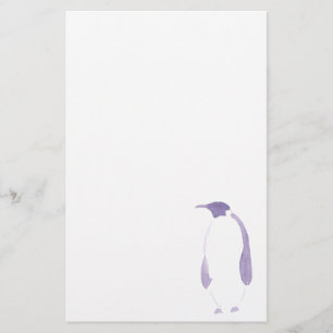 Purpurfärgad pingvin brevpapper