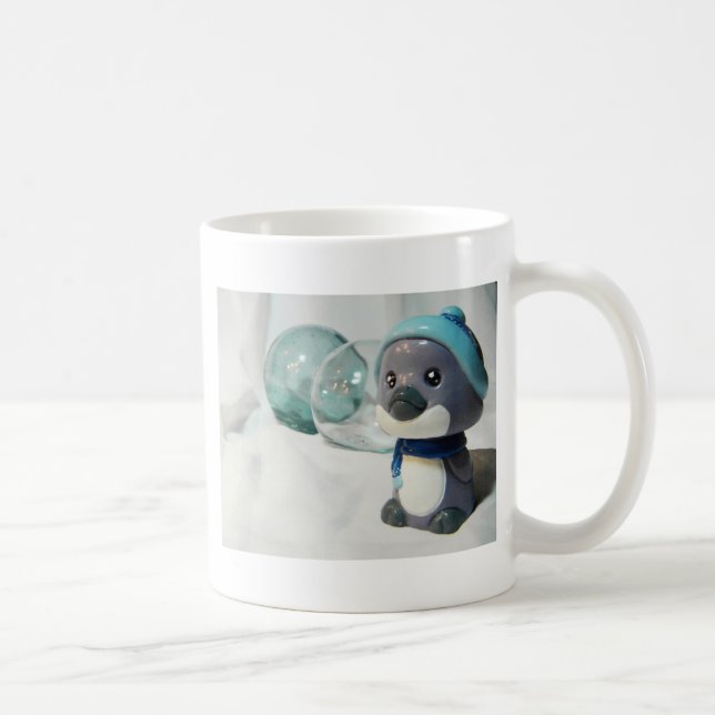 Purpurfärgad pingvin mig kaffemugg (Höger)