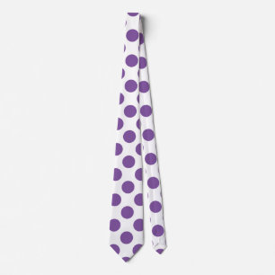 Purpurfärgad polka dots slips
