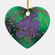 Purpurfärgad prydnad för jul för pianomusik