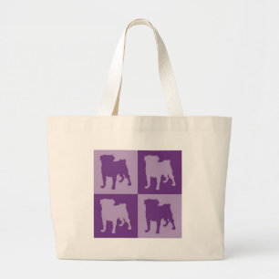 Purpurfärgad Puggy tote bags Jumbo Tygkasse