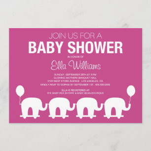 PURPURFÄRGAD RETRO BABY SHOWERINBJUDAN FÖR CIRKUS INBJUDNINGAR