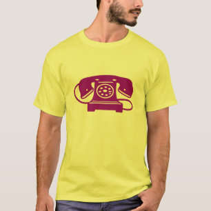 Purpurfärgad roterande telefon t shirt
