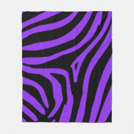 Purpurfärgad sebra fleecefilt