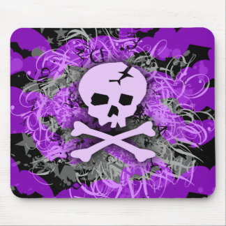 Purpurfärgad skalle gotiska MousePad Musmatta