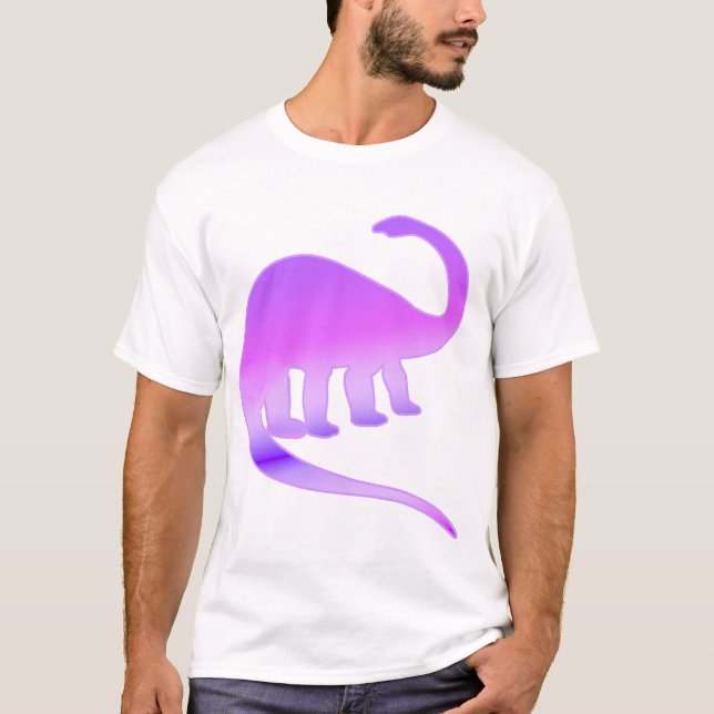 Purpurfärgad skjorta för Apatosaurus T-shirt (Framsida)