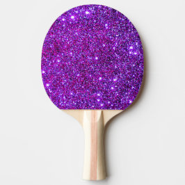 Purpurfärgad Sparkly Glam Glittery flickaktigt Pingisracket