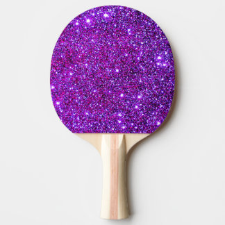 Purpurfärgad Sparkly Glam Glittery flickaktigt Pingisracket