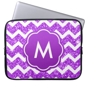 Purpurfärgad sparreglitterMonogram Laptop Fodral