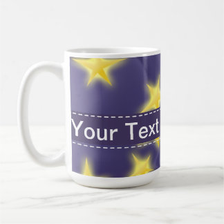 Purpurfärgad Starry natt; Gult stjärnamönster Kaffemugg