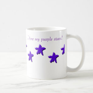Purpurfärgad stjärnamugg kaffemugg