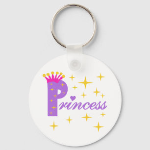 Purpurfärgad textPrincess Nyckelring