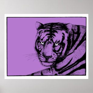 PURPURFÄRGAD TIGER POSTER