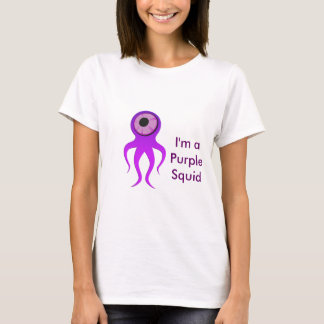 Purpurfärgad tioarmad bläckfiskT-tröja Tee Shirt