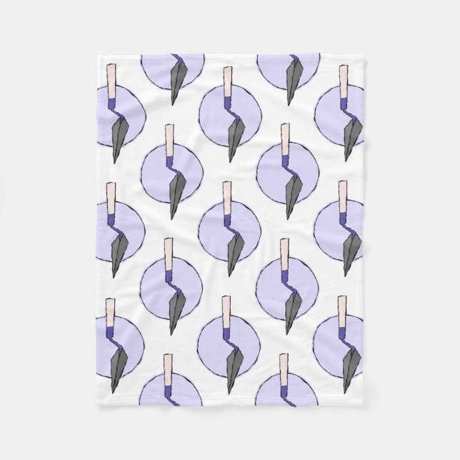 Purpurfärgad Trowel - arkeolog verktygsats Fleecefilt (Framsidan)