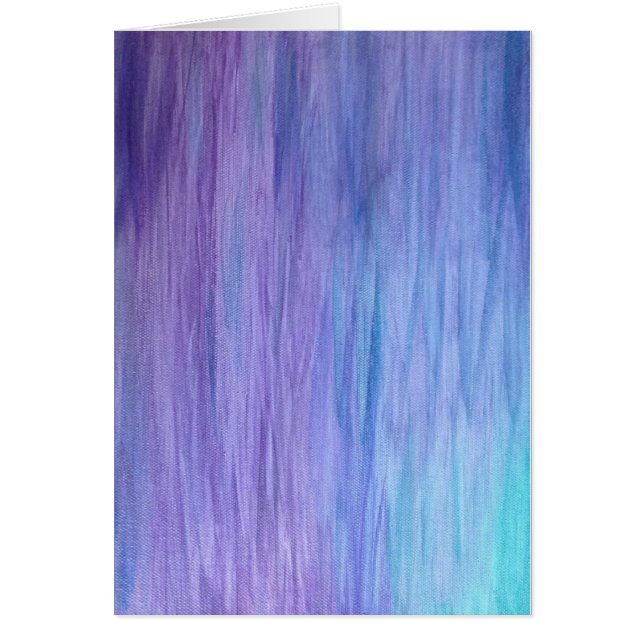 Purpurfärgad turkosfusion hälsningskort (Framsidan)