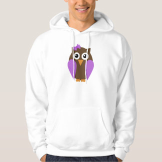 Purpurfärgad uggla & en pilbågeHoodie Sweatshirt