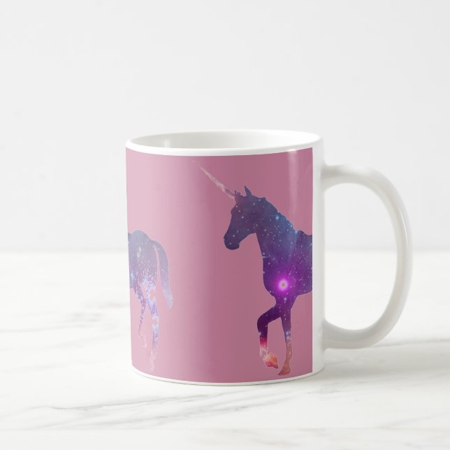 purpurfärgad unicorn kaffemugg (Höger)