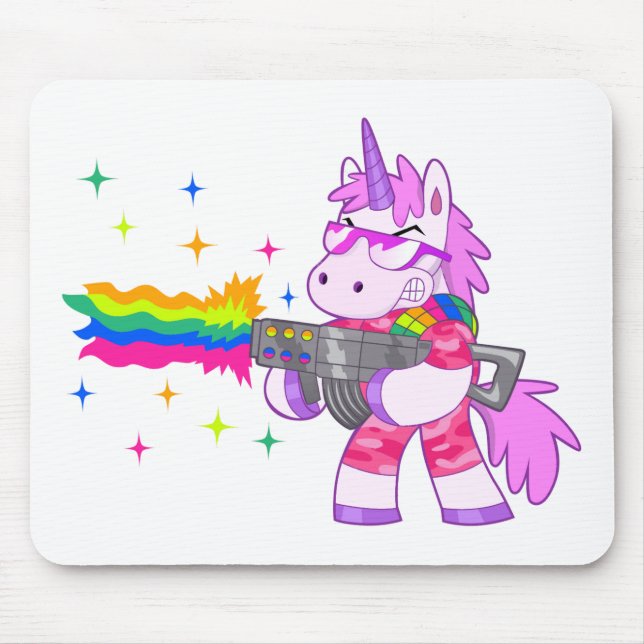 Purpurfärgad Unicorn - vapen Musmatta (Framsidan)