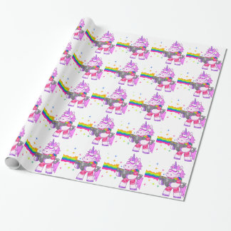 Purpurfärgad Unicorn - vapen Presentpapper