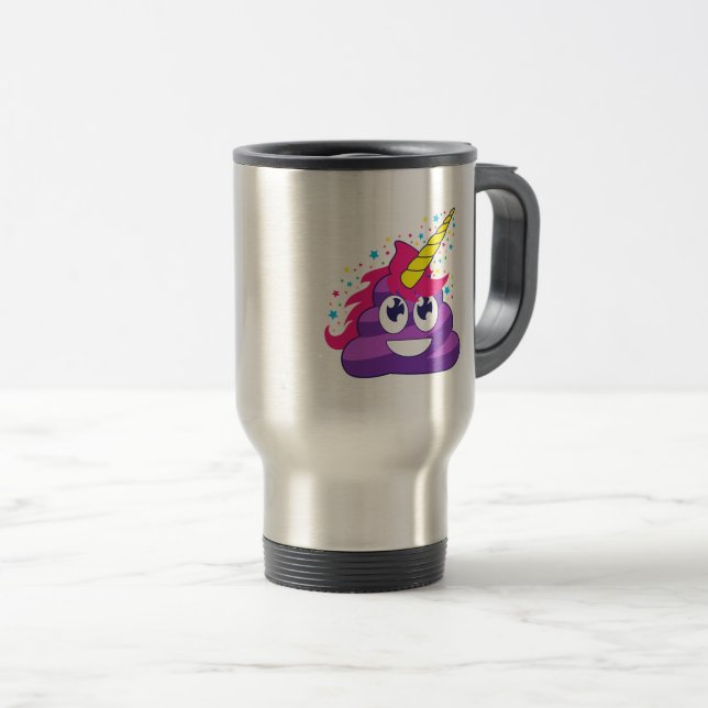 Purpurfärgad UnicornEmoji Poop Resemugg (Framsida höger)