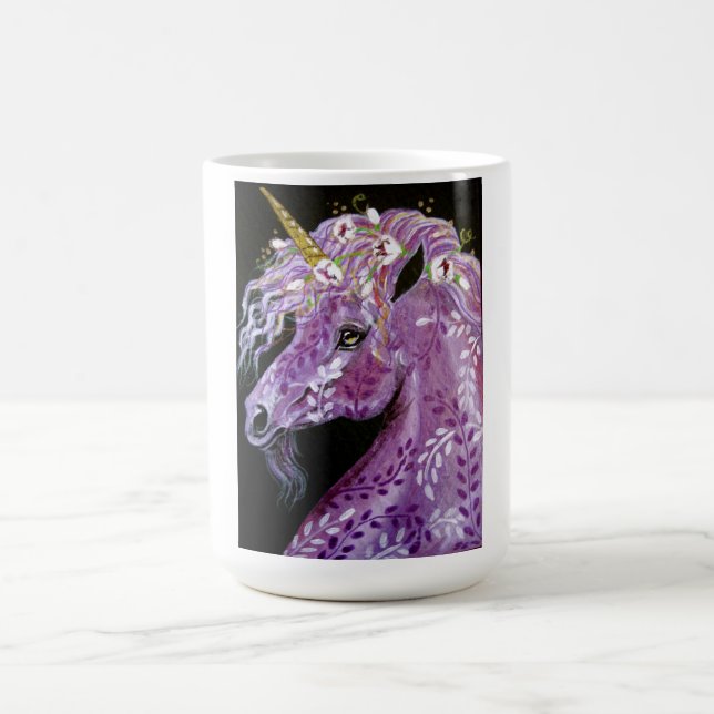 Purpurfärgad Unicornkaffemugg Kaffemugg (Center)