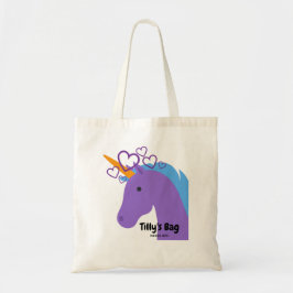 Purpurfärgad Unicorntoto Tygkasse