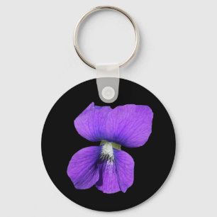 Purpurfärgad violett keychain nyckelring