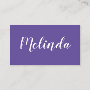 Purpurfärgad/violett minimalist moderiktig visitkort