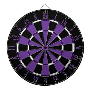 Purpurfärgad vit- och svartDartboard Piltavla