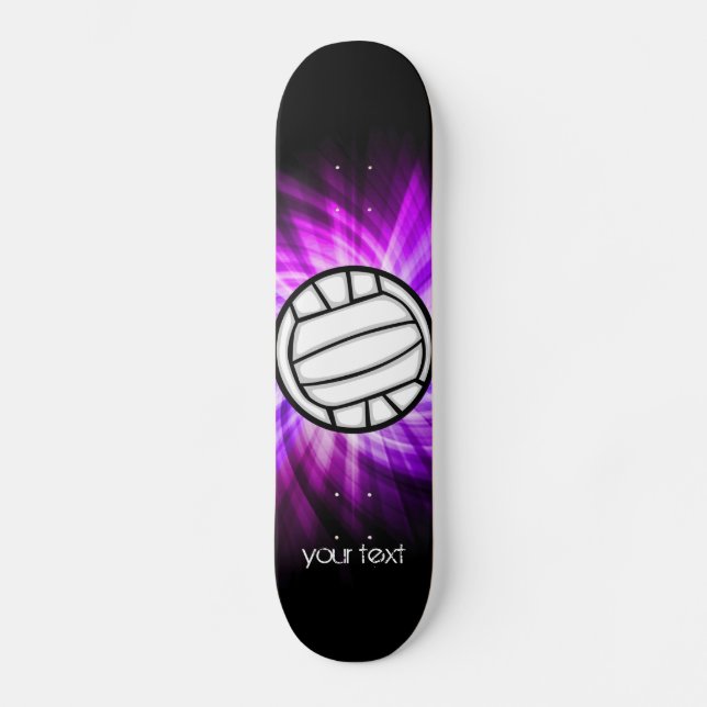 Purpurfärgad volleyboll old school skateboard bräda 21,6 cm (Framsida)