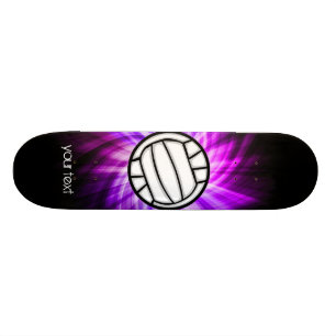 Purpurfärgad volleyboll old school skateboard bräda 21,6 cm