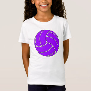 Purpurfärgad volleybollskjorta för gulliga flick tee shirt