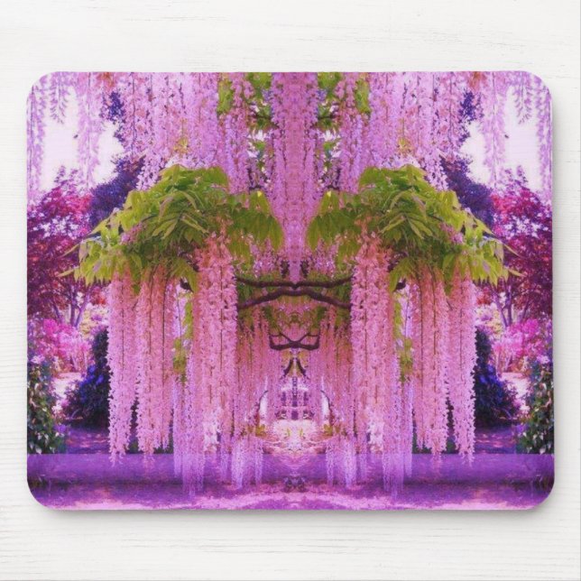 Purpurfärgad Wisteria i Japan Mousepad Musmatta (Framsidan)